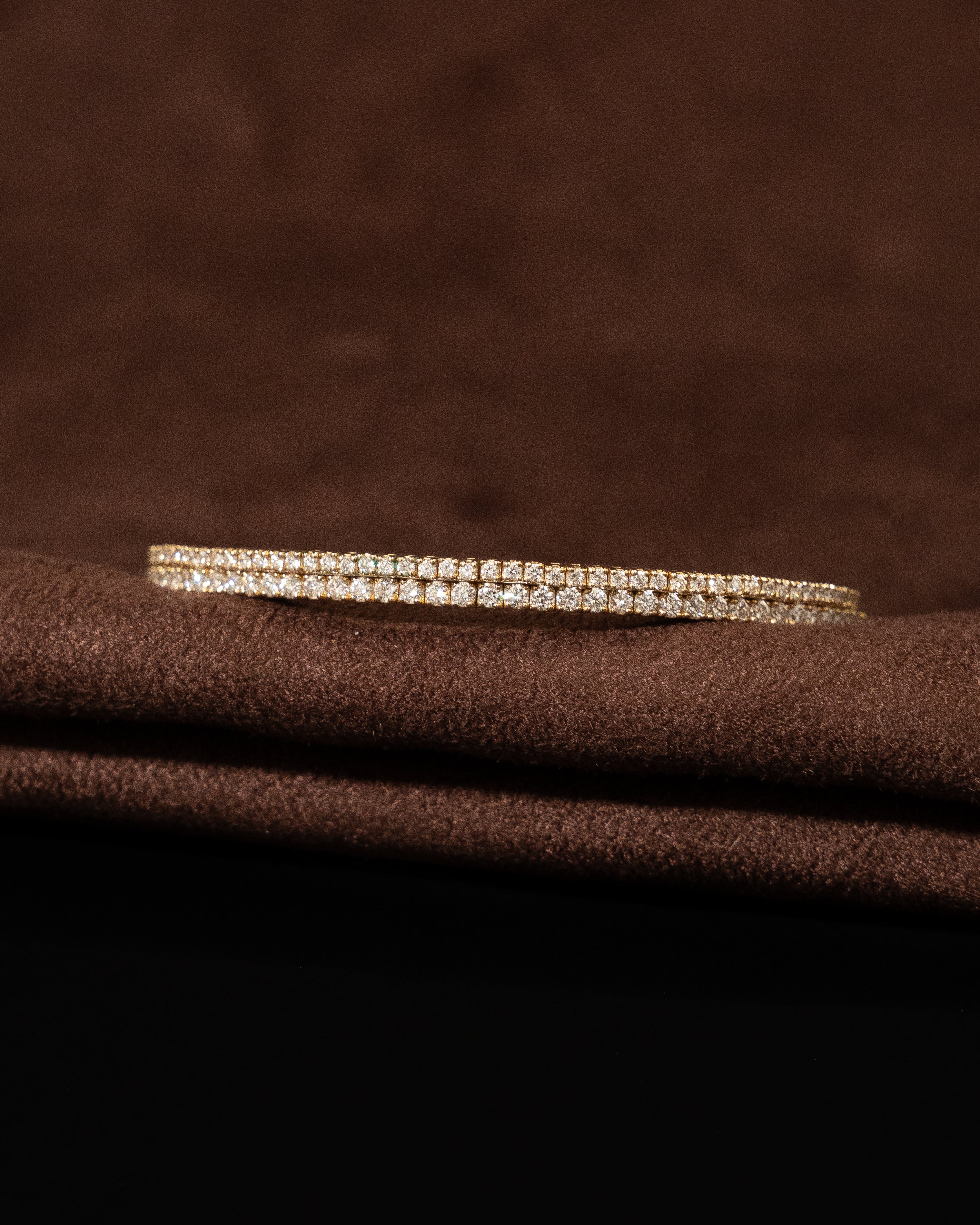 1.45mm Diamond Tennis Bangle 14K Yellow Gold - Image 3