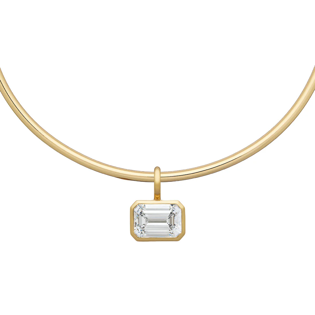 Emerald Bezel Collar Choker - Image 4