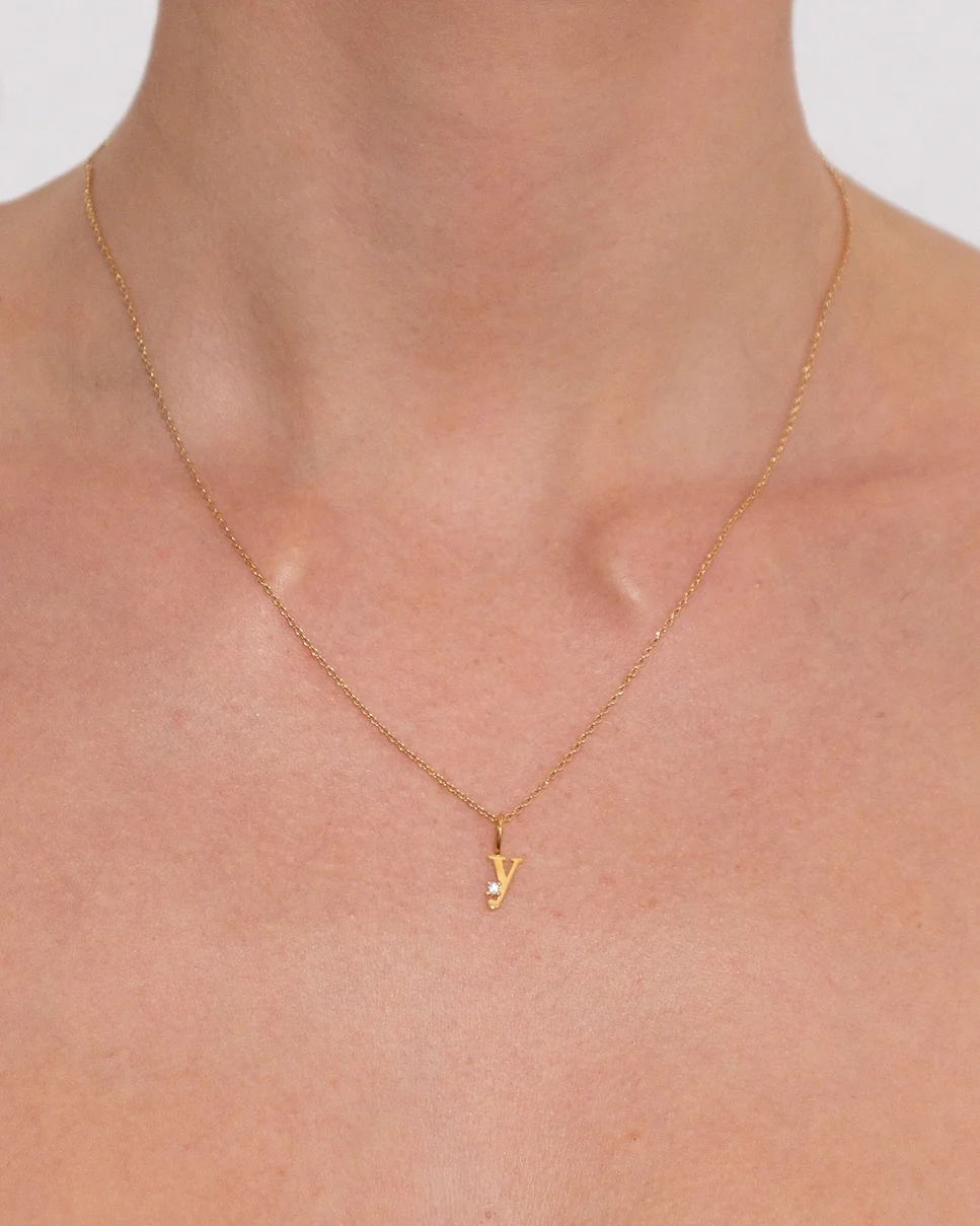 Letter Necklace | Recycled 14k Gold Vermeil - Image 32