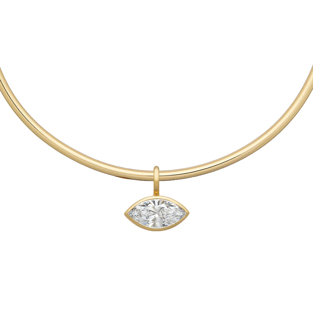 Marquise Bezel Collar Choker - Image 6