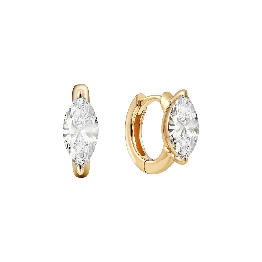Marquise Claw Hoop - Image 4