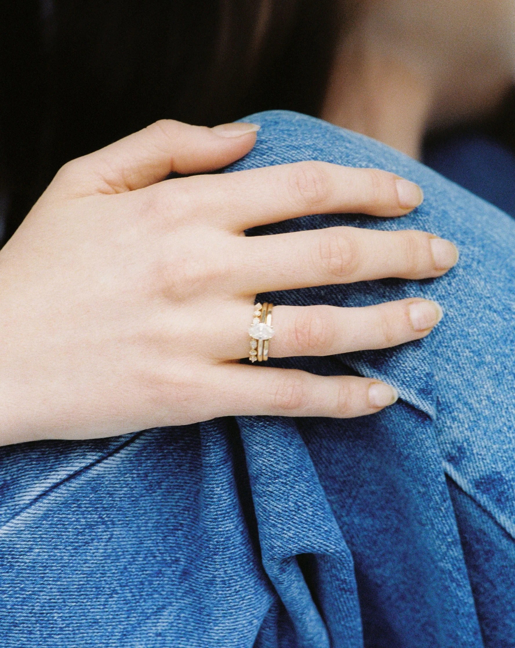 Marquise Moissanite Ring | Platinum - Image 10