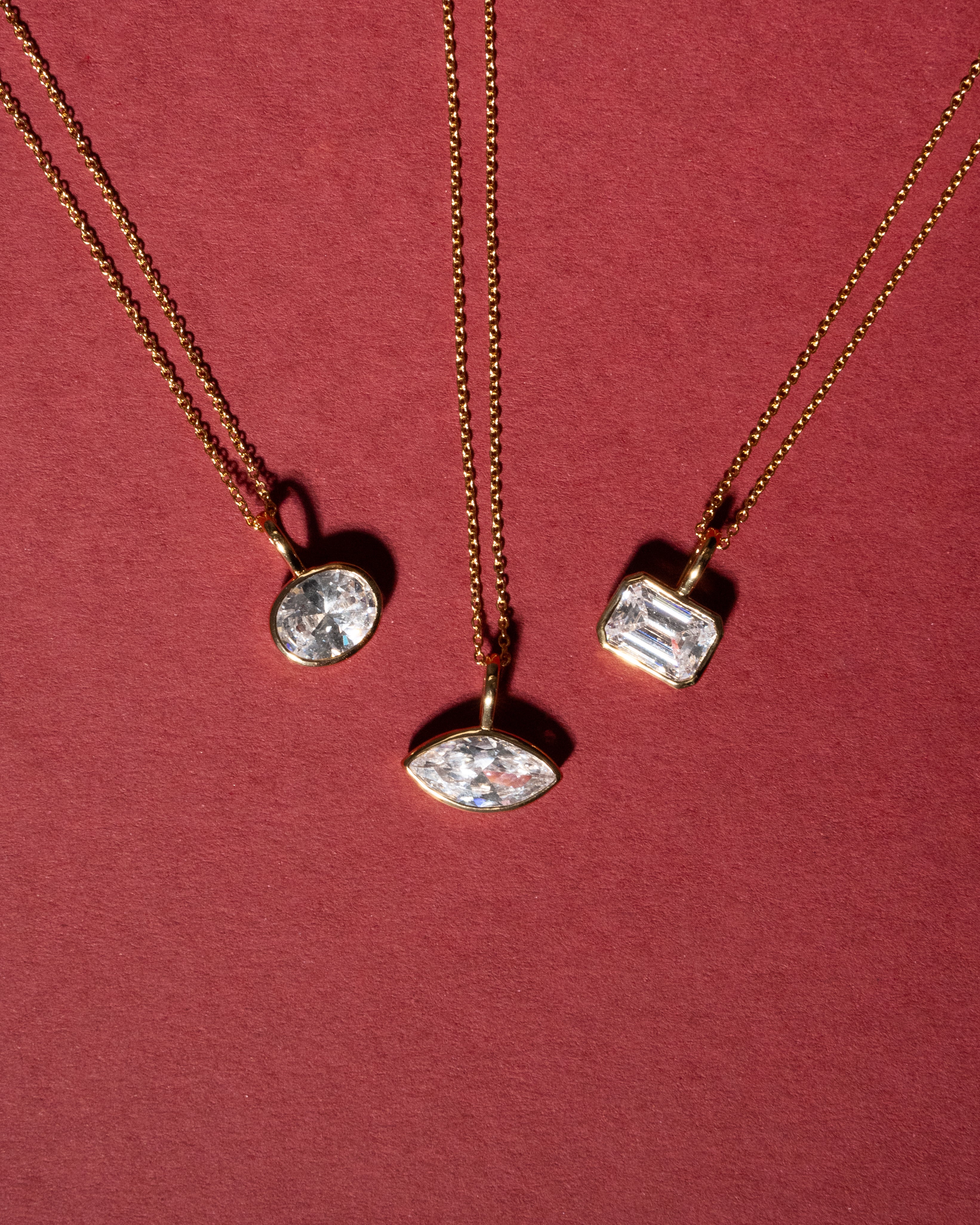 Oval Bezel Necklace - Image 4