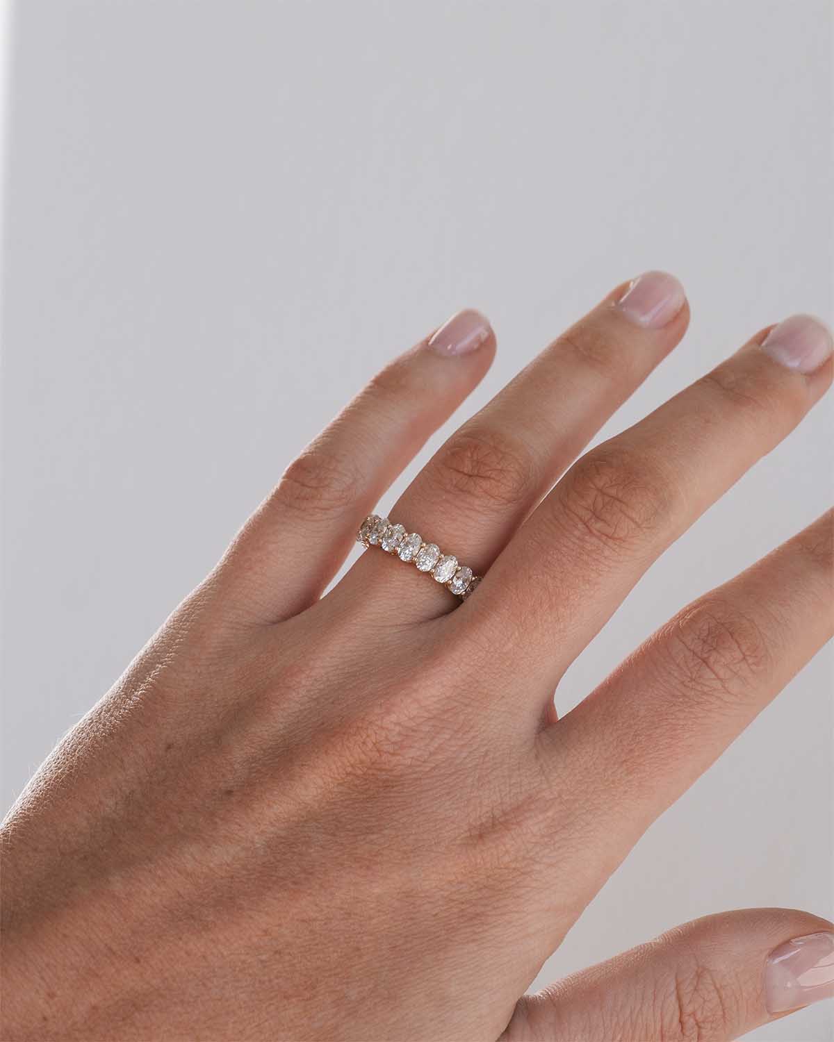Oval Crown Moissanite Ring | 14k Solid Gold - Image 4
