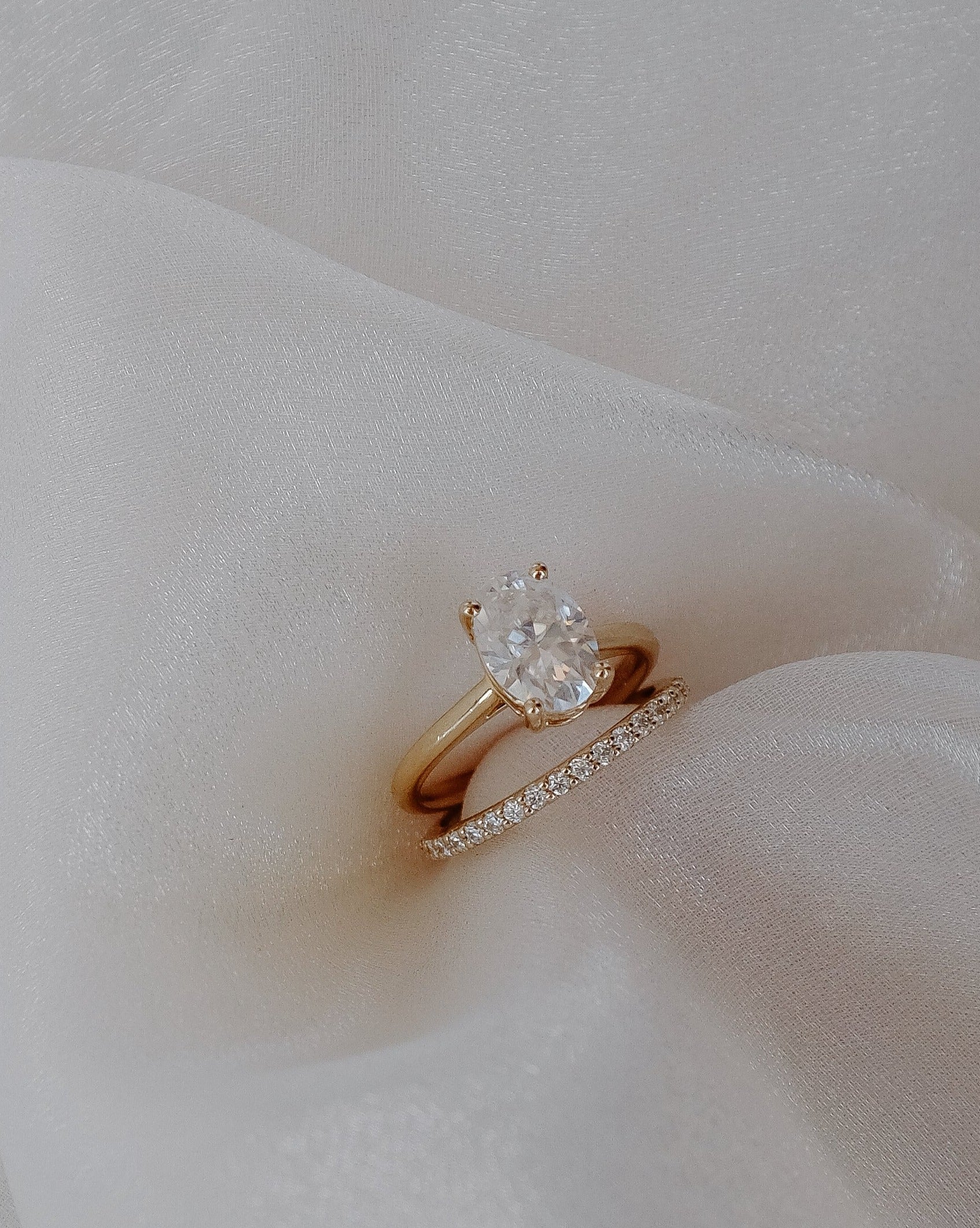Oval Moissanite Ring | 14k Solid Gold - Image 6