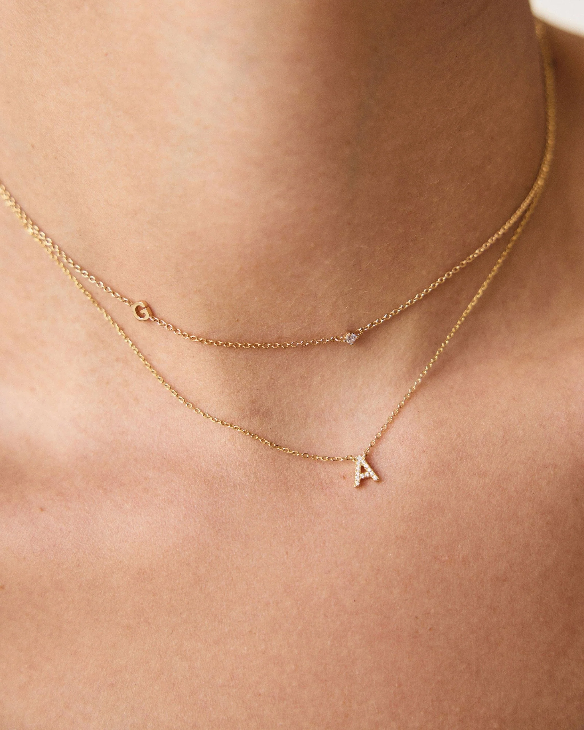 Pavé Initial Necklace - Image 10