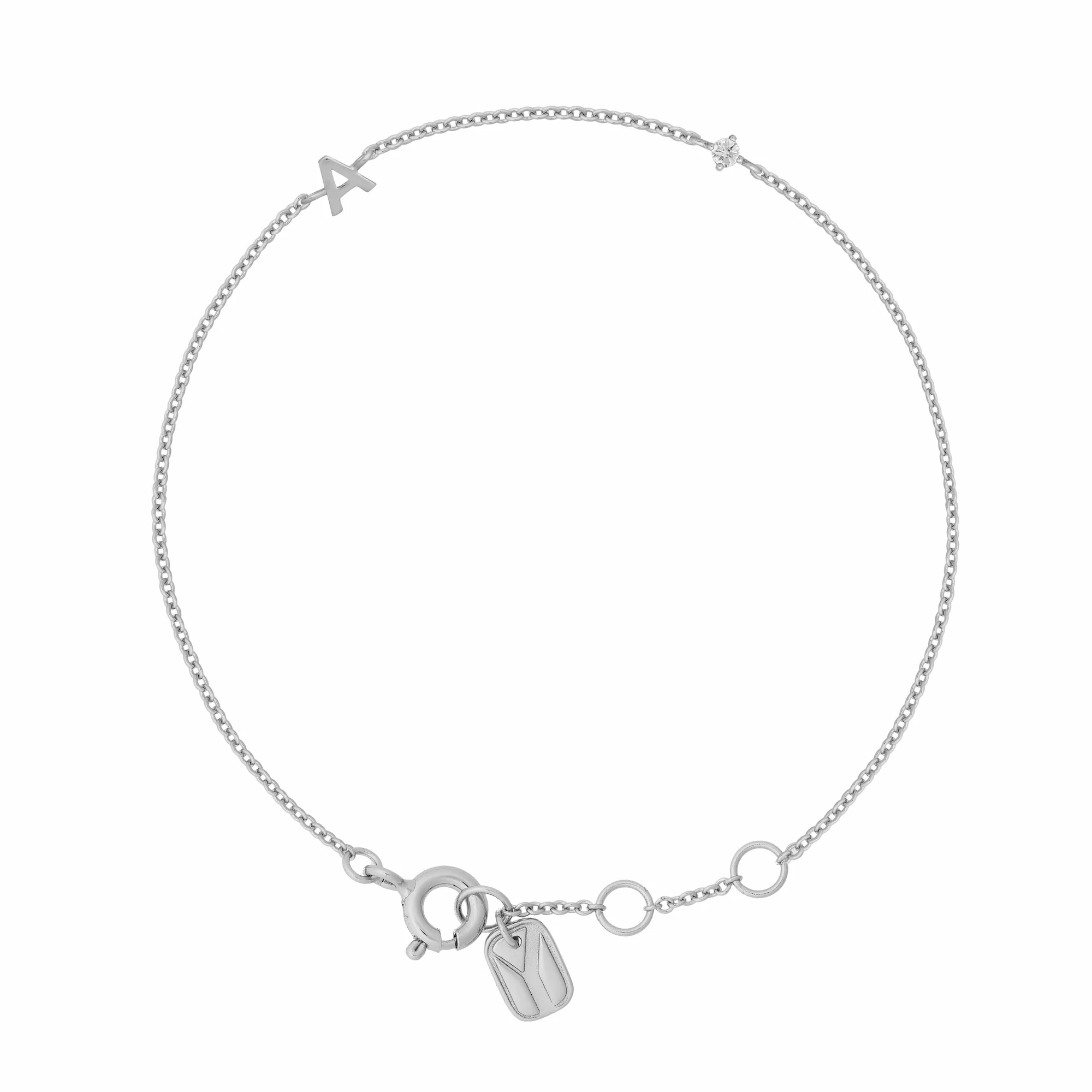 Petite Initial Bracelet Sterling Silver - Image 10
