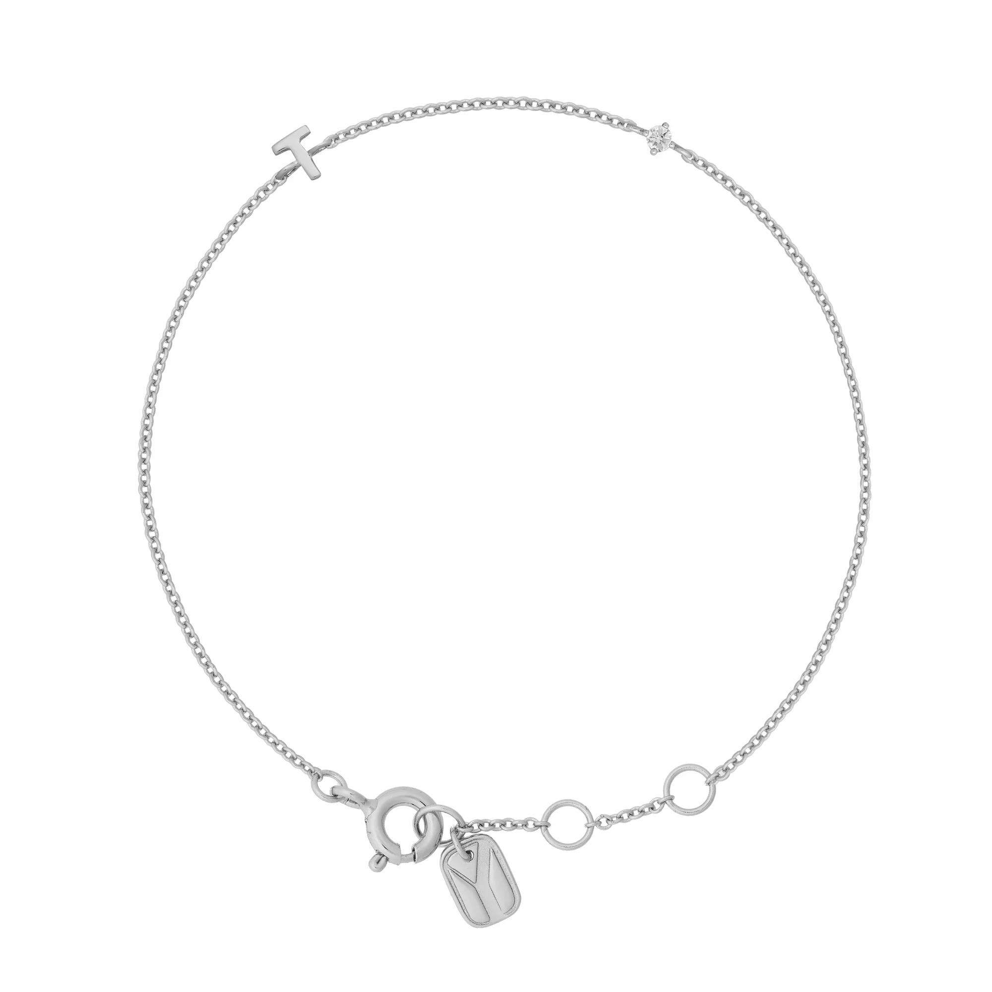 Petite Initial Bracelet Sterling Silver - Image 28