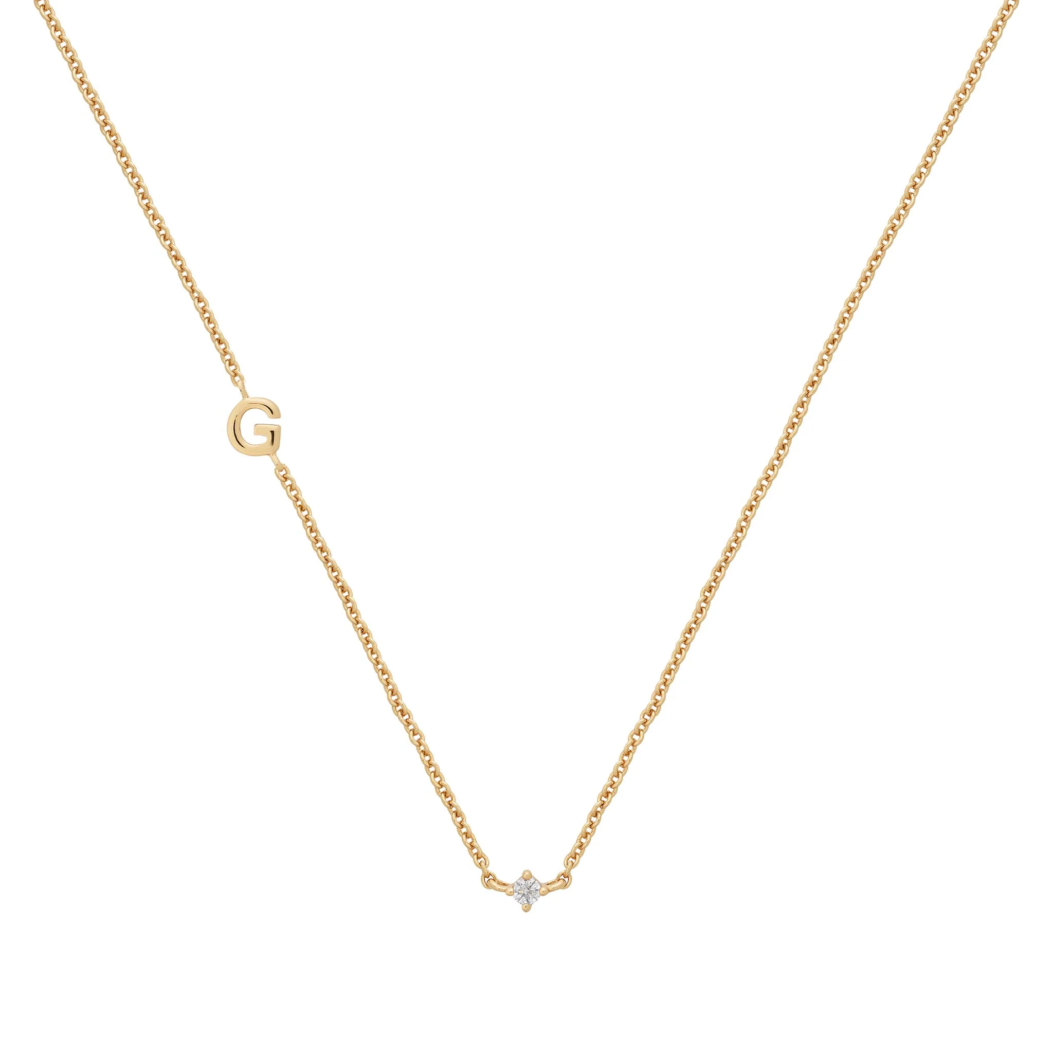 Petite Initial Necklace | 9k Solid Gold - Image 14