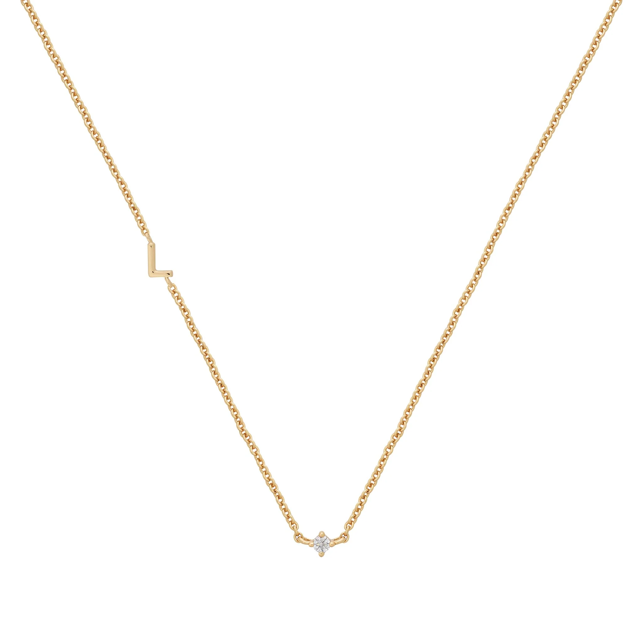 Petite Initial Necklace | 9k Solid Gold - Image 19