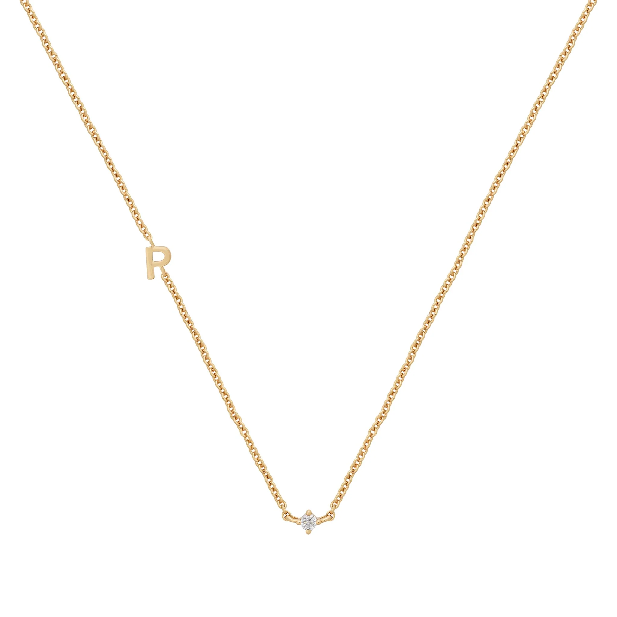 Petite Initial Necklace | 9k Solid Gold - Image 23