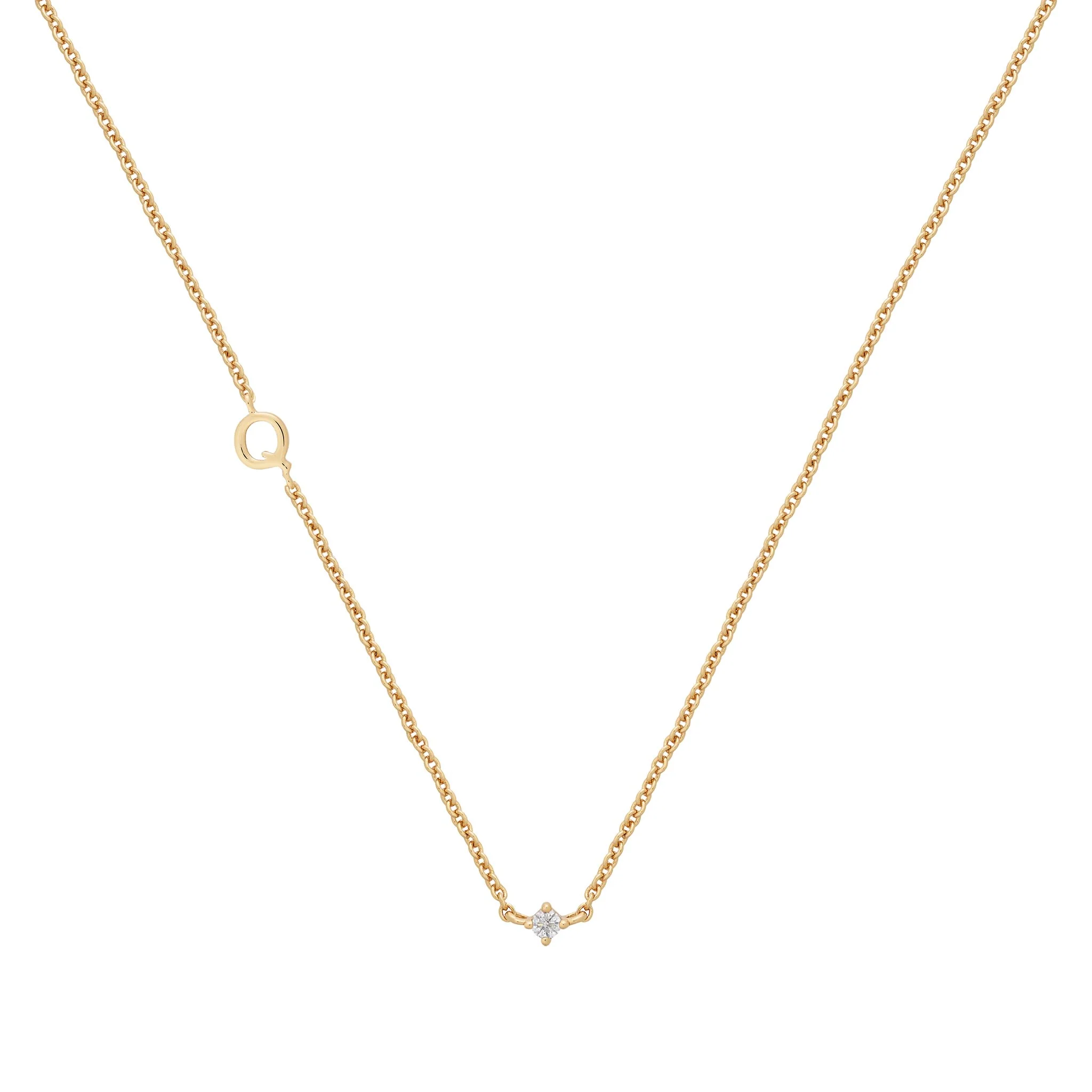 Petite Initial Necklace | 9k Solid Gold - Image 24