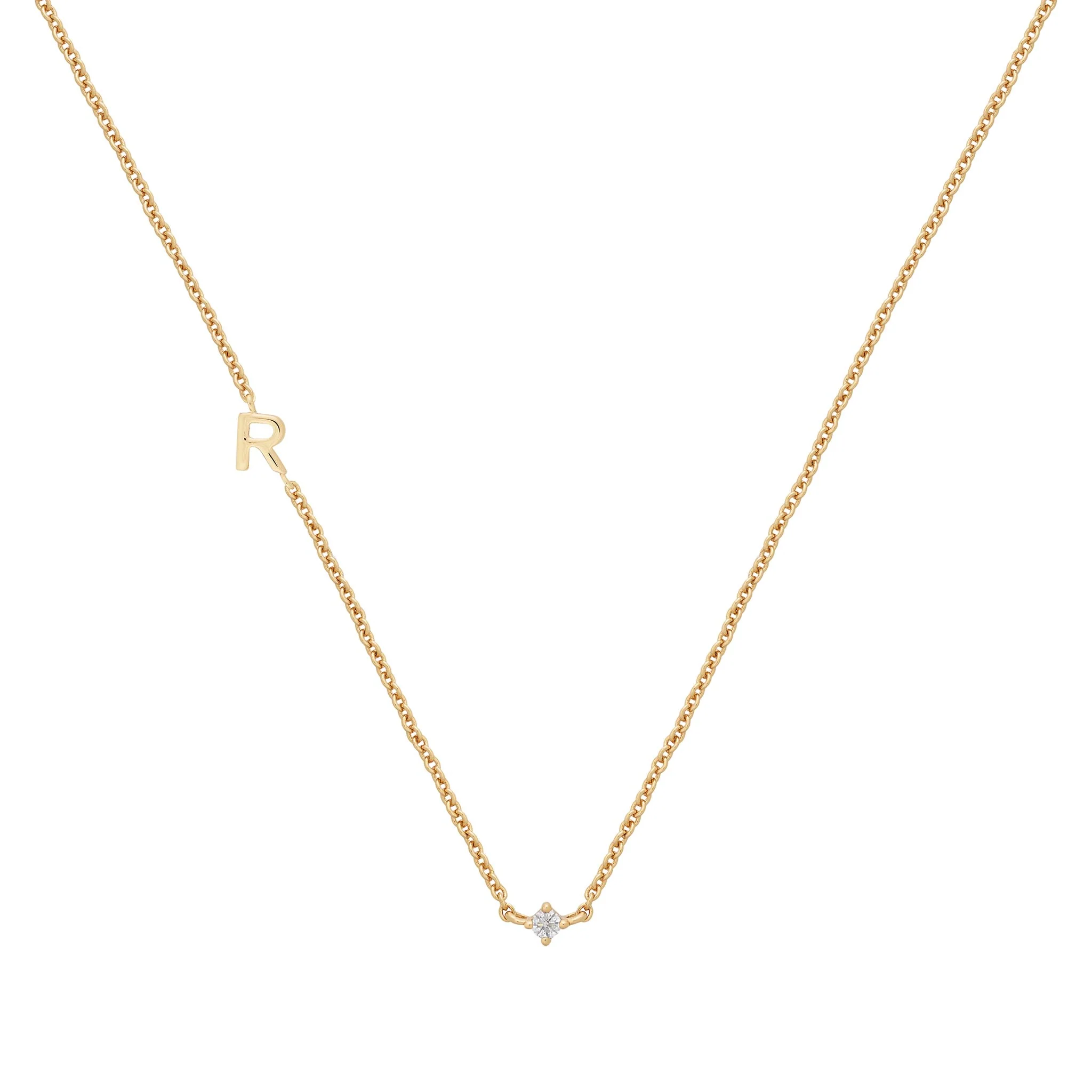 Petite Initial Necklace | 9k Solid Gold - Image 25