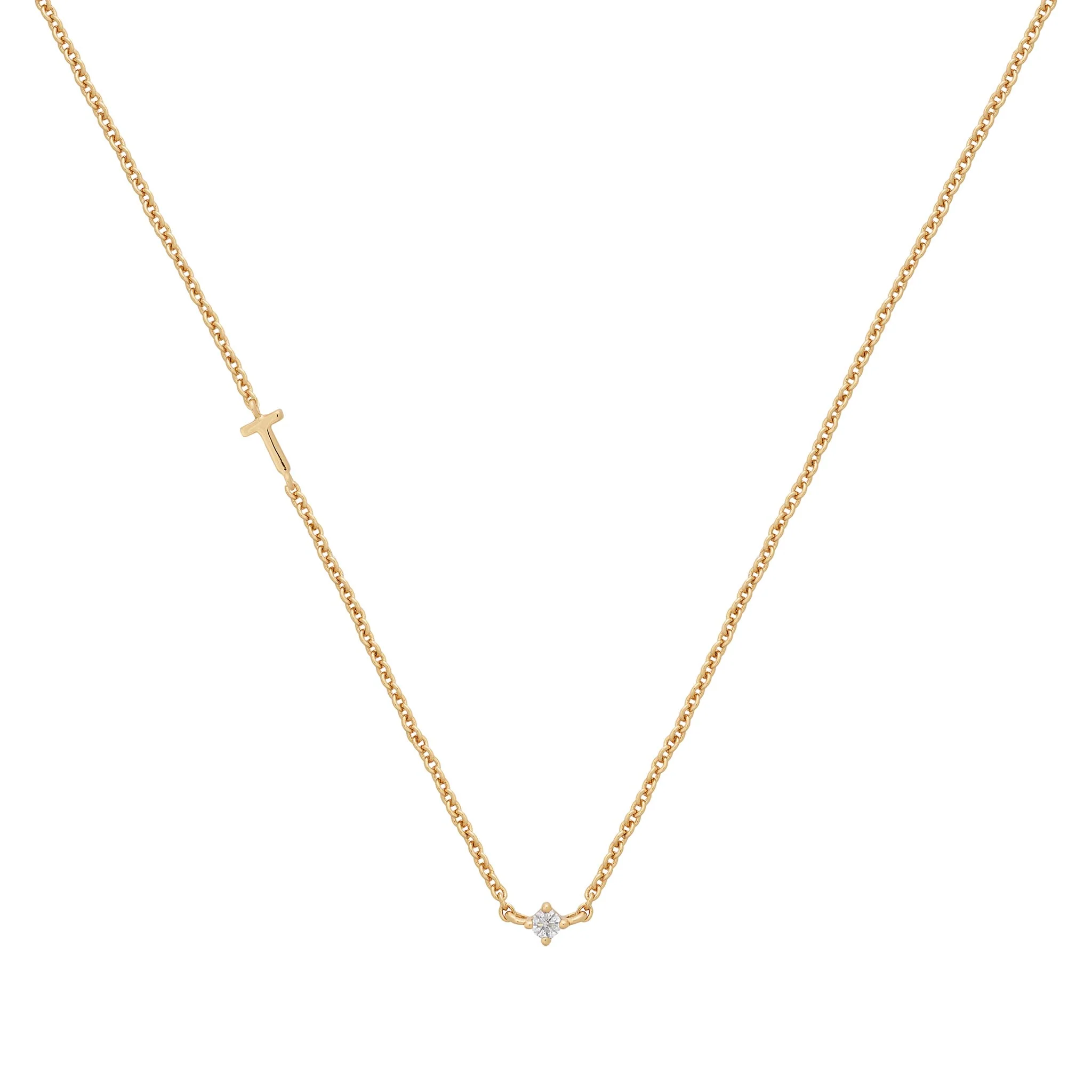 Petite Initial Necklace | 9k Solid Gold - Image 27