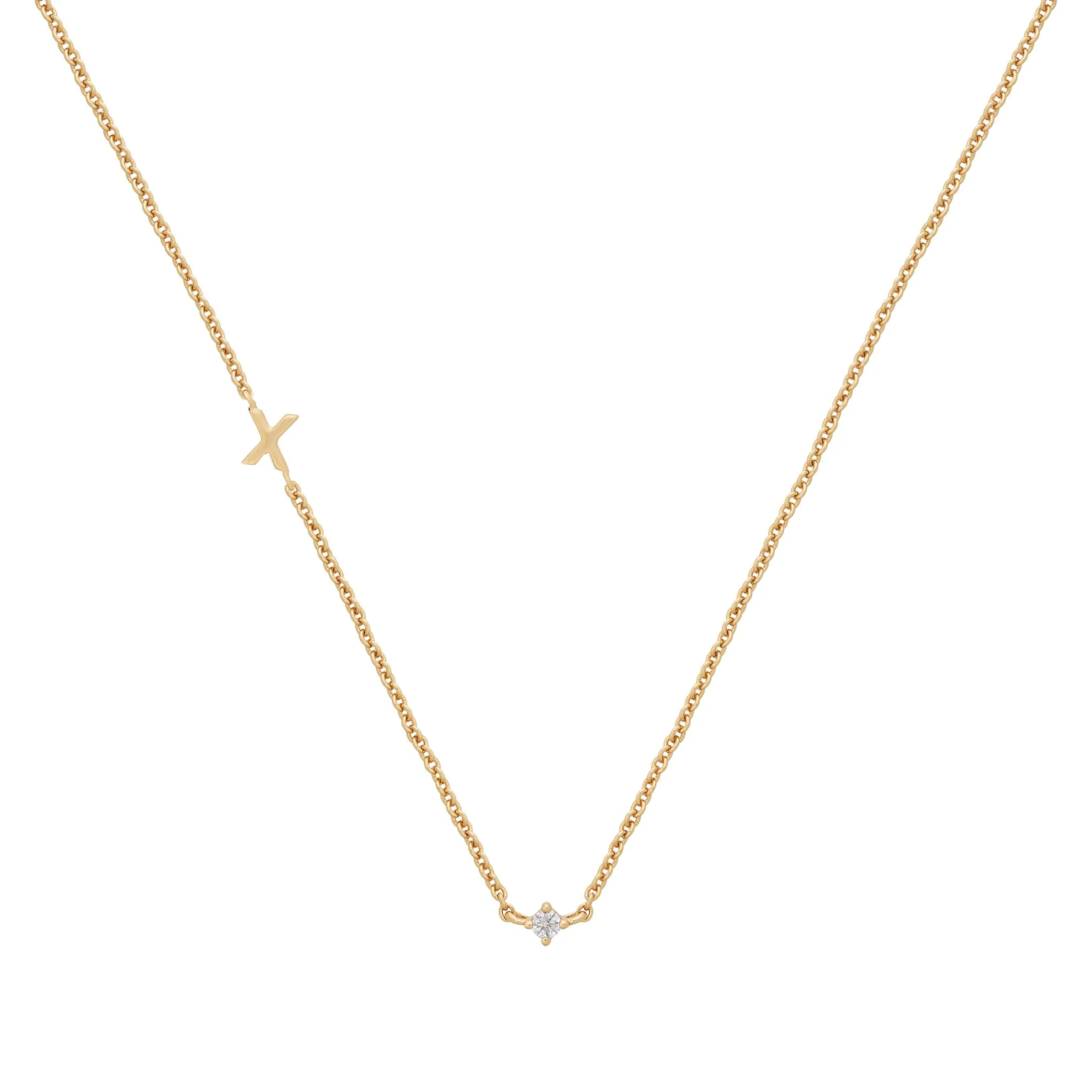 Petite Initial Necklace | 9k Solid Gold - Image 31
