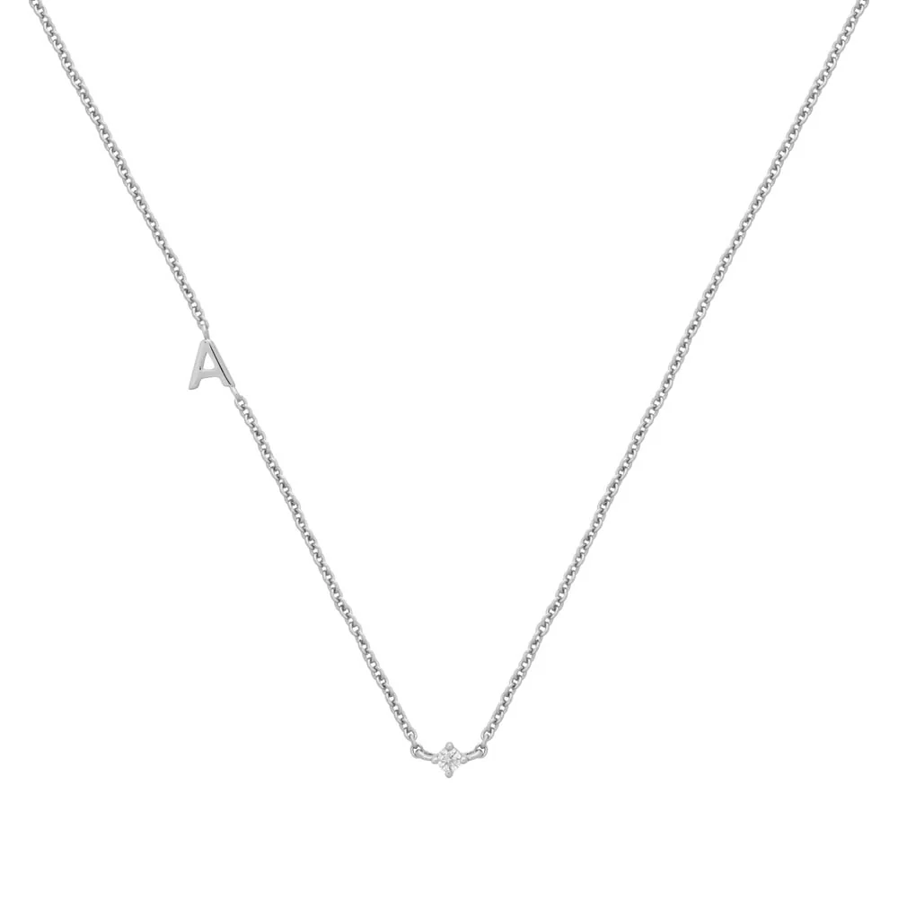 Petite Initial Necklace Sterling Silver - Image 7