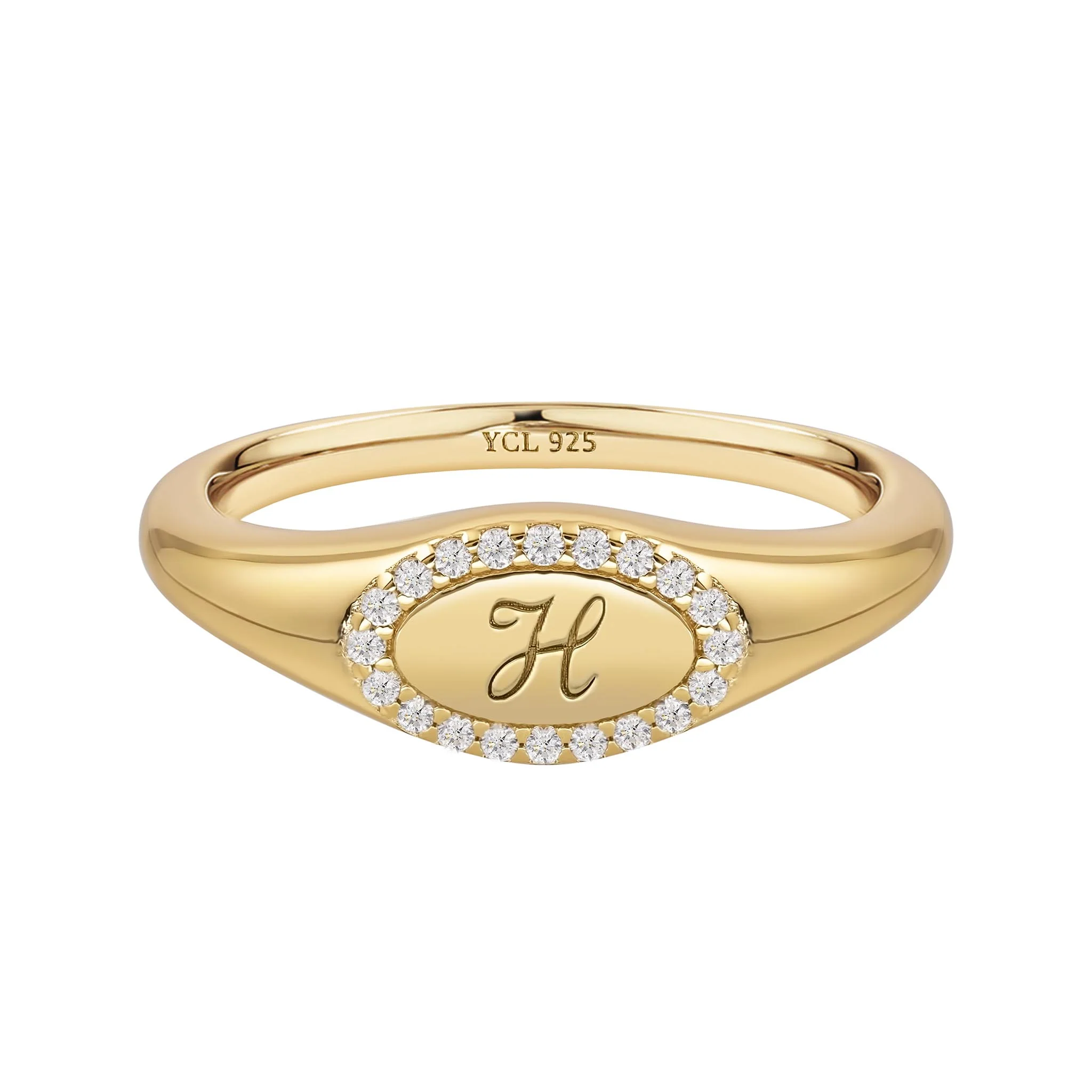 Pinky Initial Signet Ring - Image 23