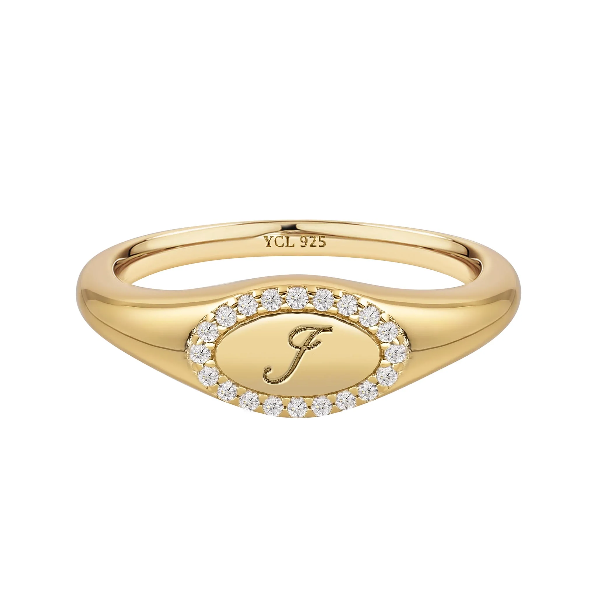 Pinky Initial Signet Ring - Image 25