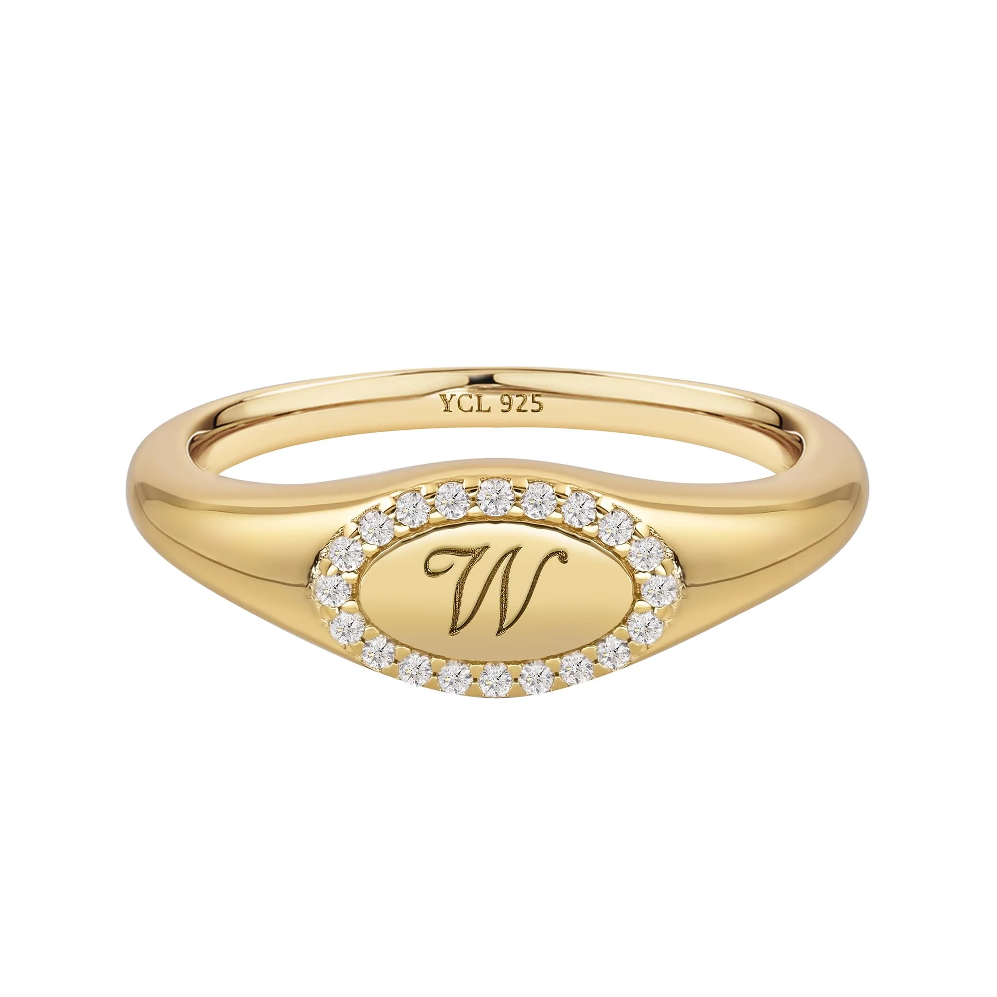 Pinky Initial Signet Ring - Image 38