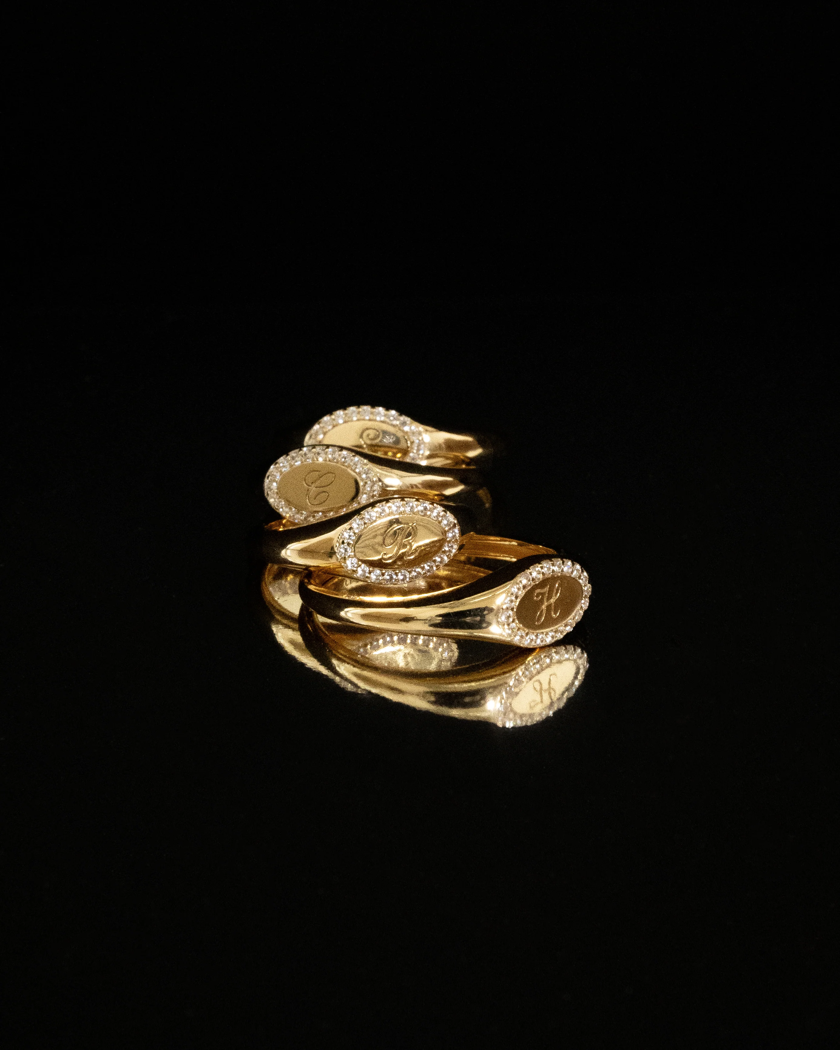 Pinky Initial Signet Ring - Image 9