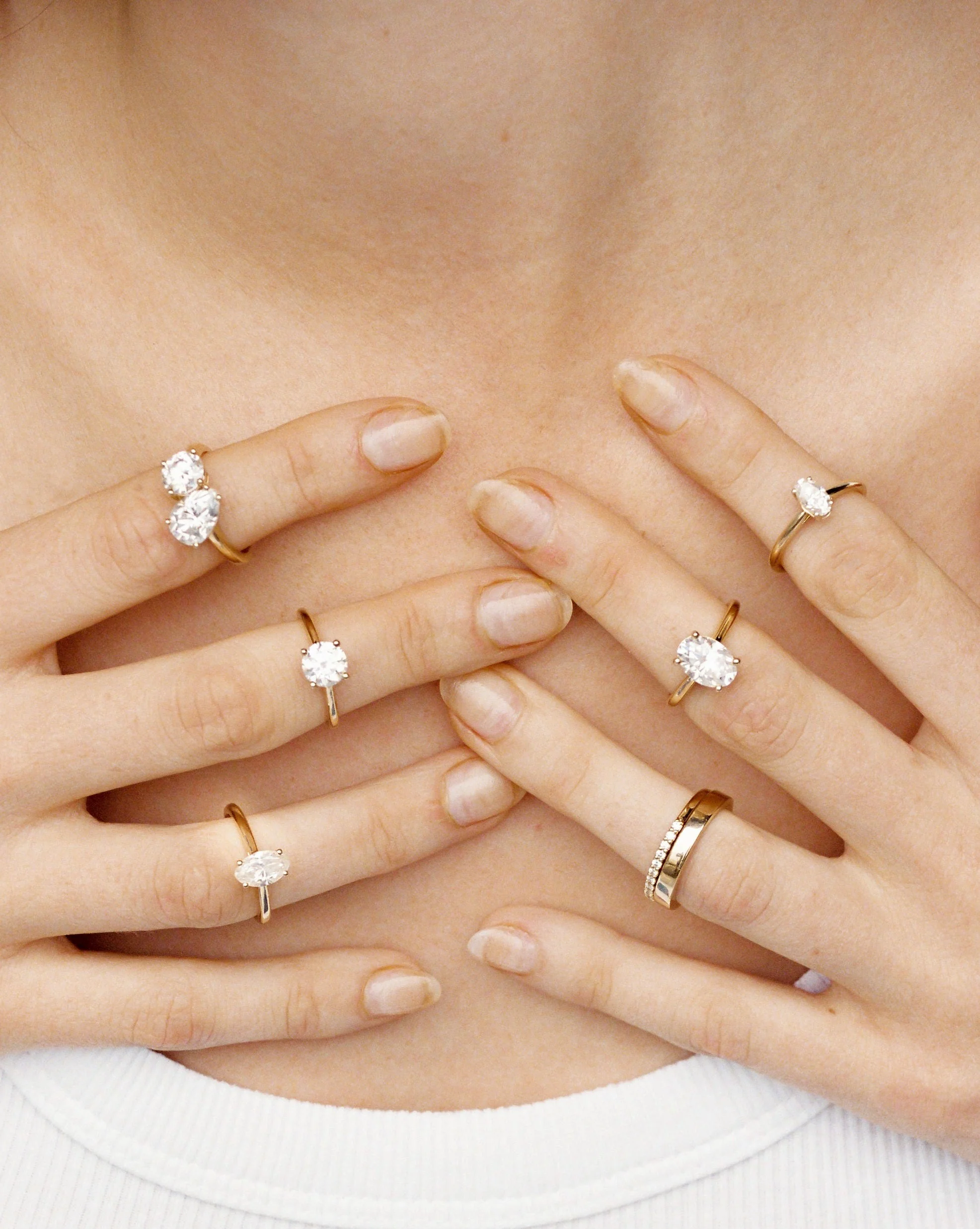 Round Moissanite Ring | 14k Solid Gold - Image 9