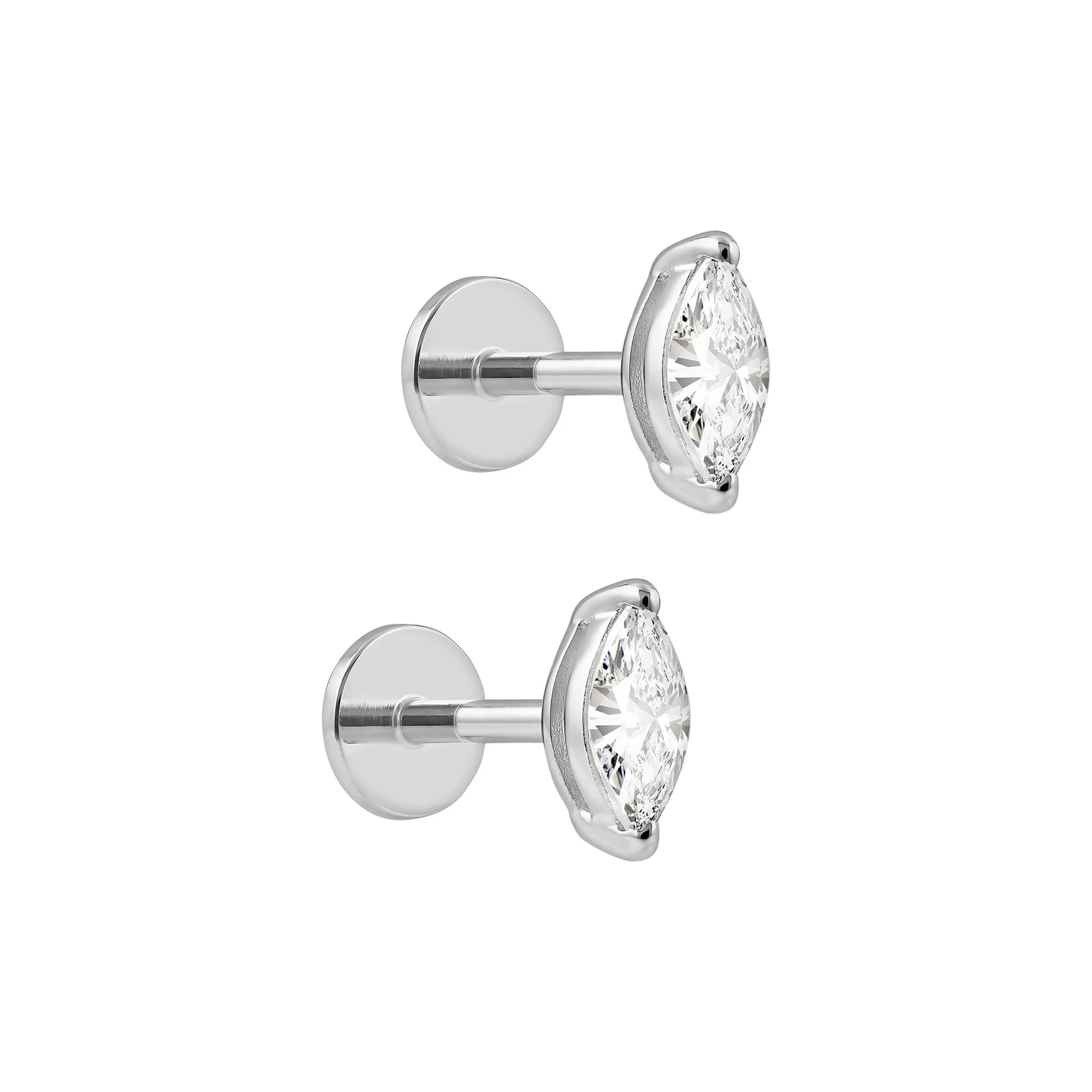 Sterling Silver Marquise Claw Cartilage Earring - Image 8