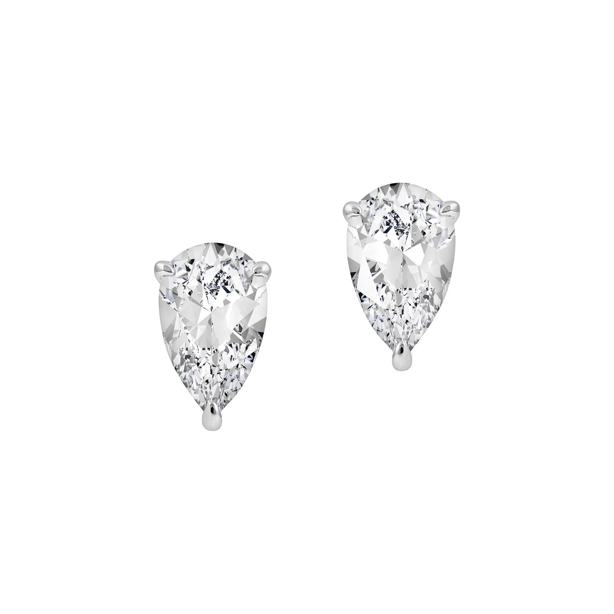 Sterling Silver Pear Claw Stud Earring - Image 9