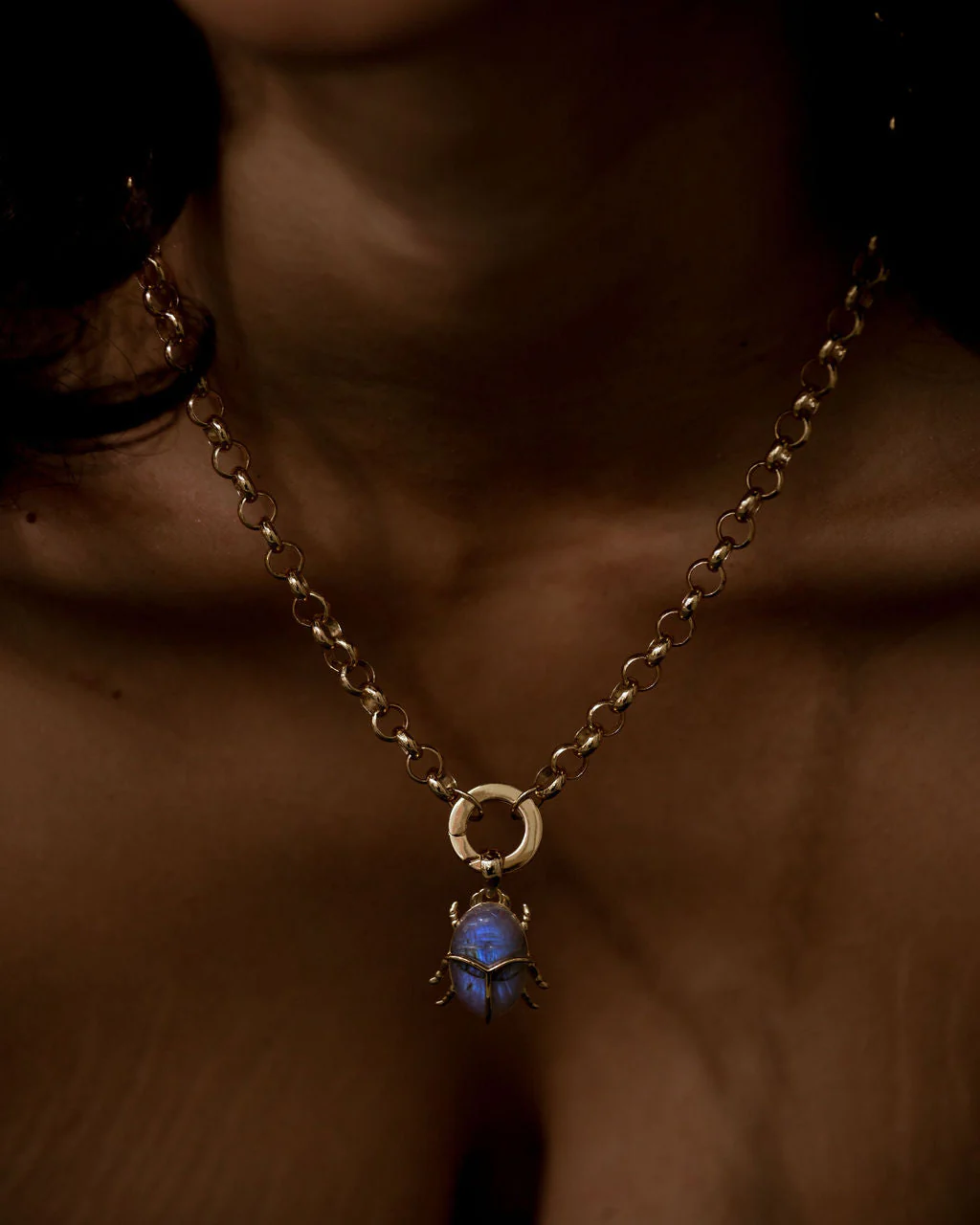 SYMBOLISM Labradorite Scarab Pendant - Image 4