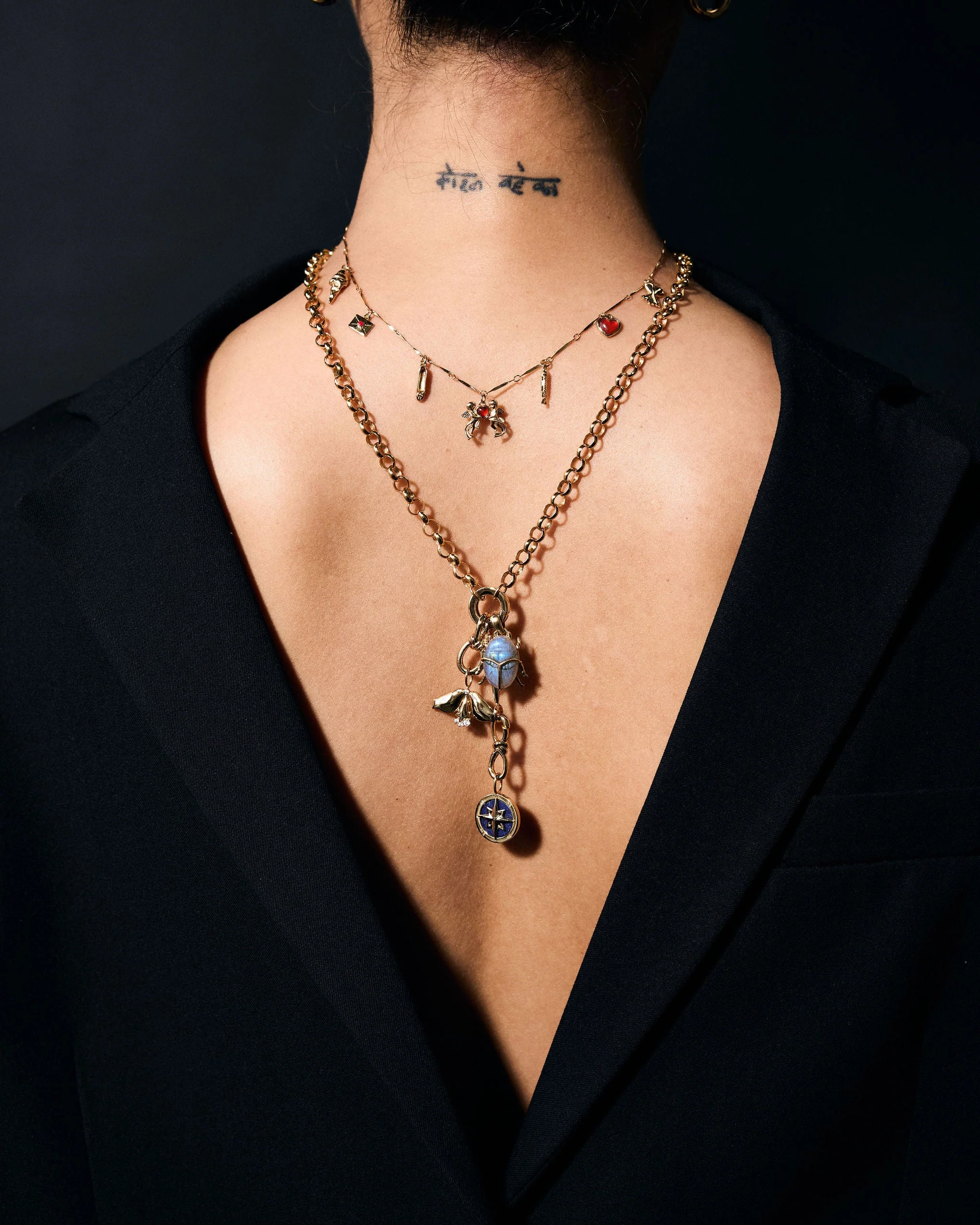 SYMBOLISM Lapis Compass Pendant - Image 3
