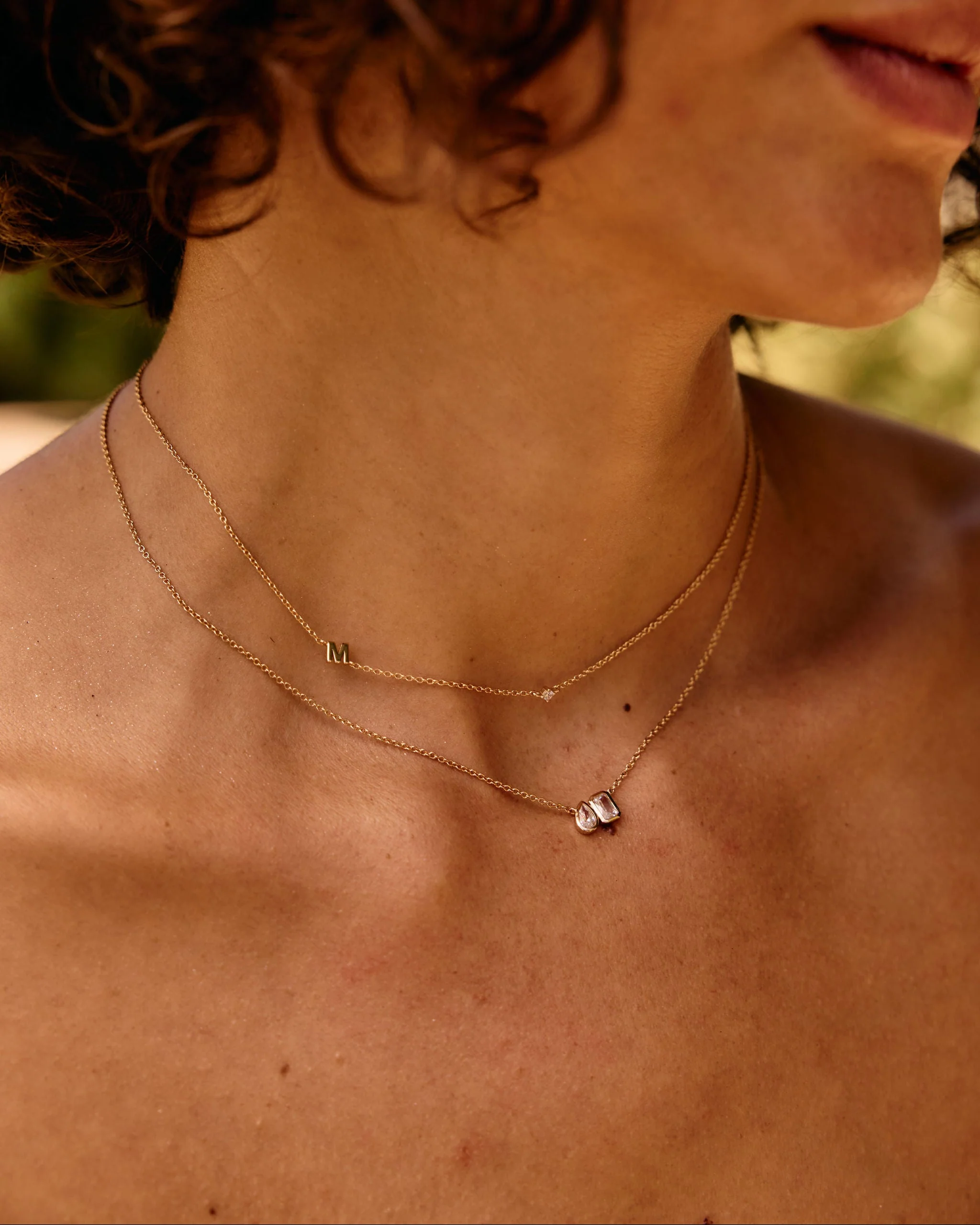 Toi et Moi Bezel Necklace - Image 4