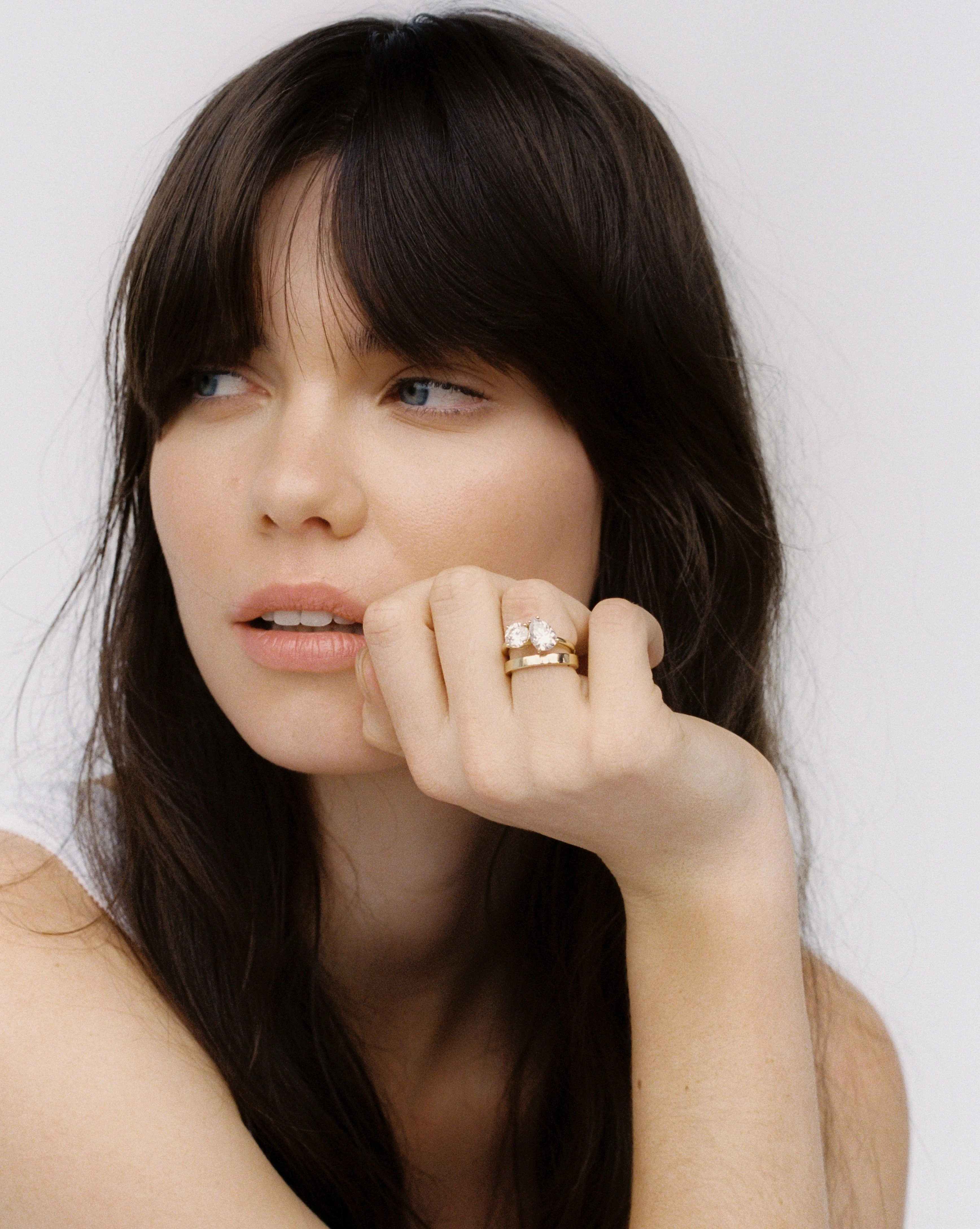 Toi Et Moi Moissanite Ring | Platinum - Image 10