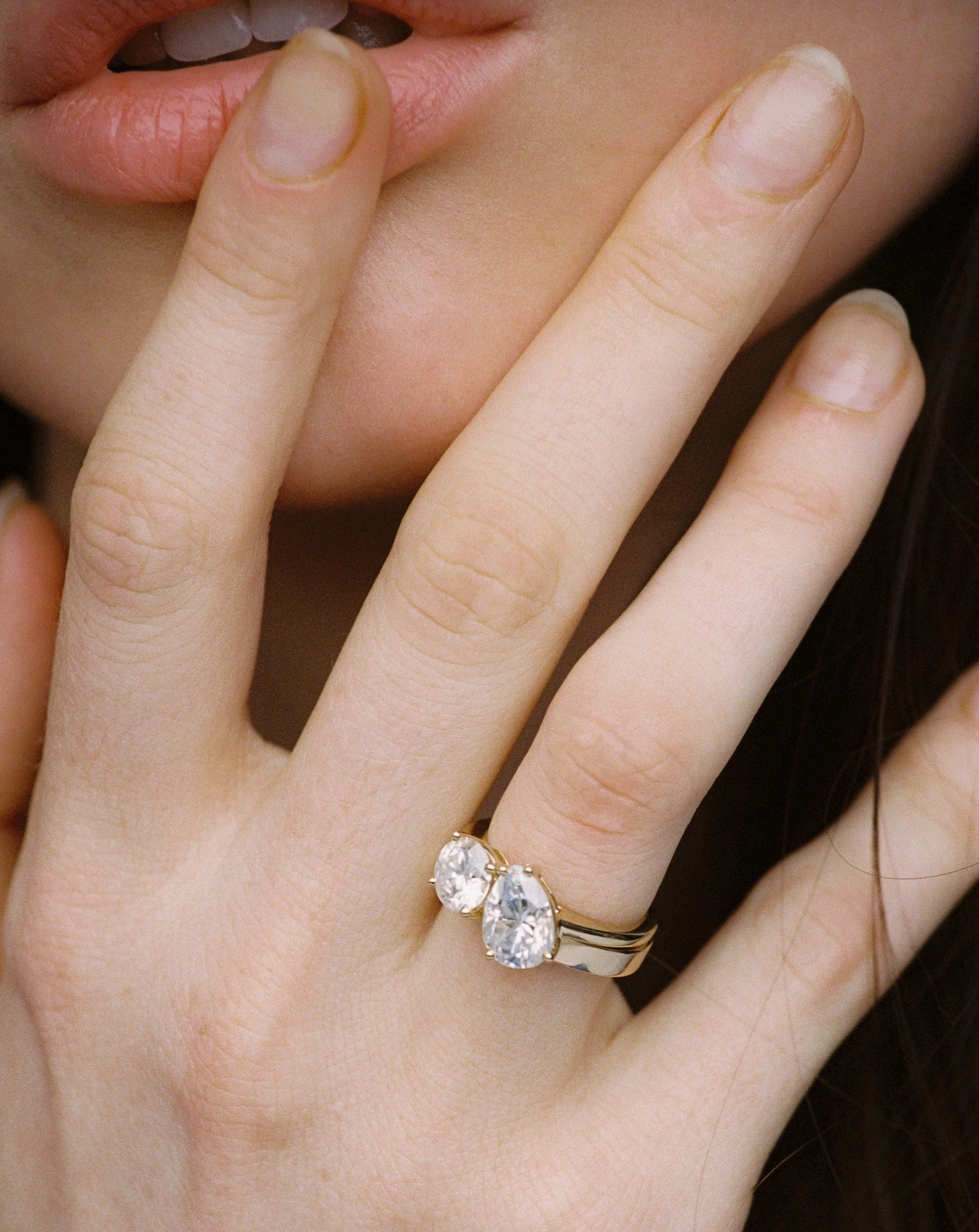 Toi Et Moi Moissanite Ring | Platinum - Image 13