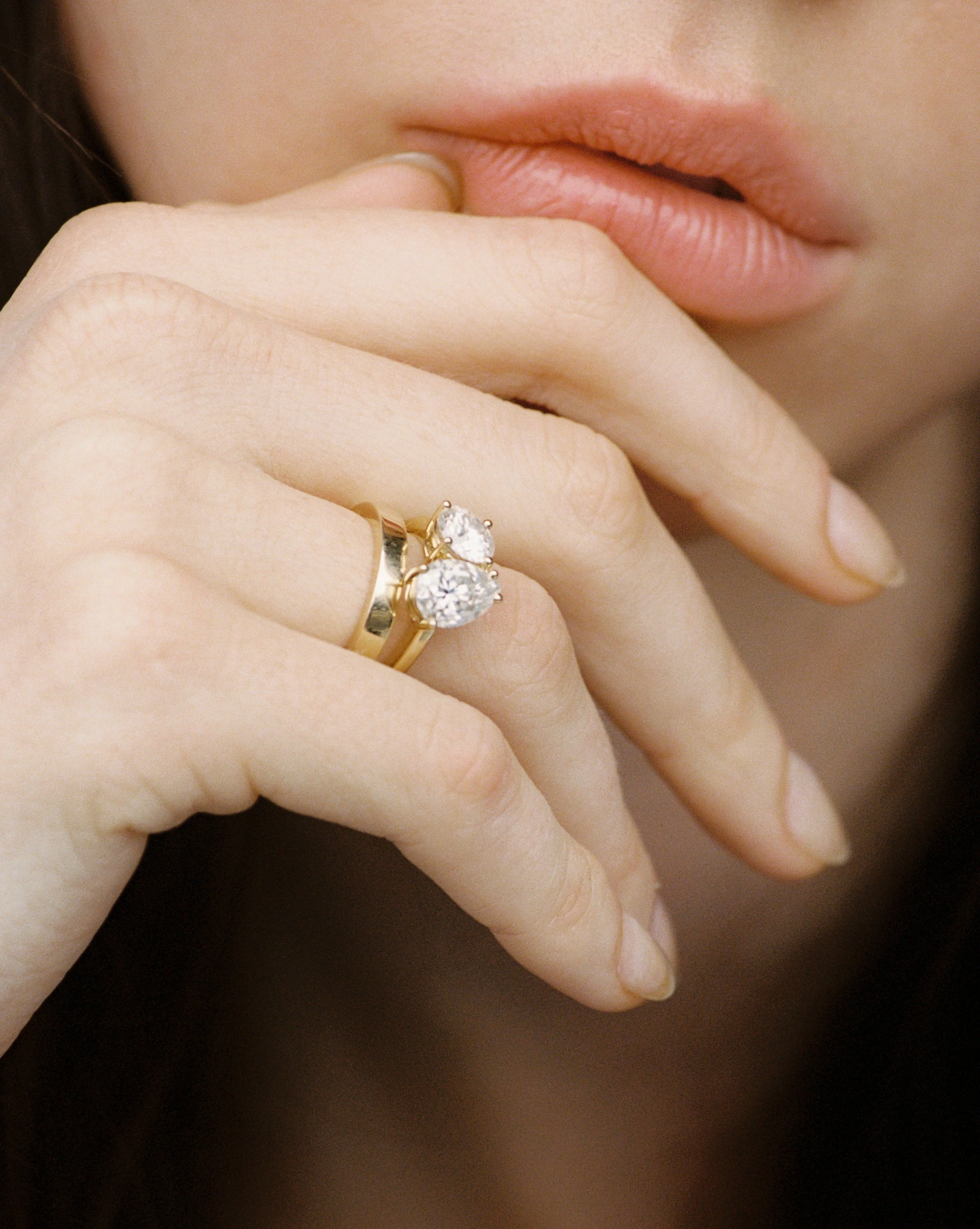 Toi Et Moi Moissanite Ring | Platinum - Image 2