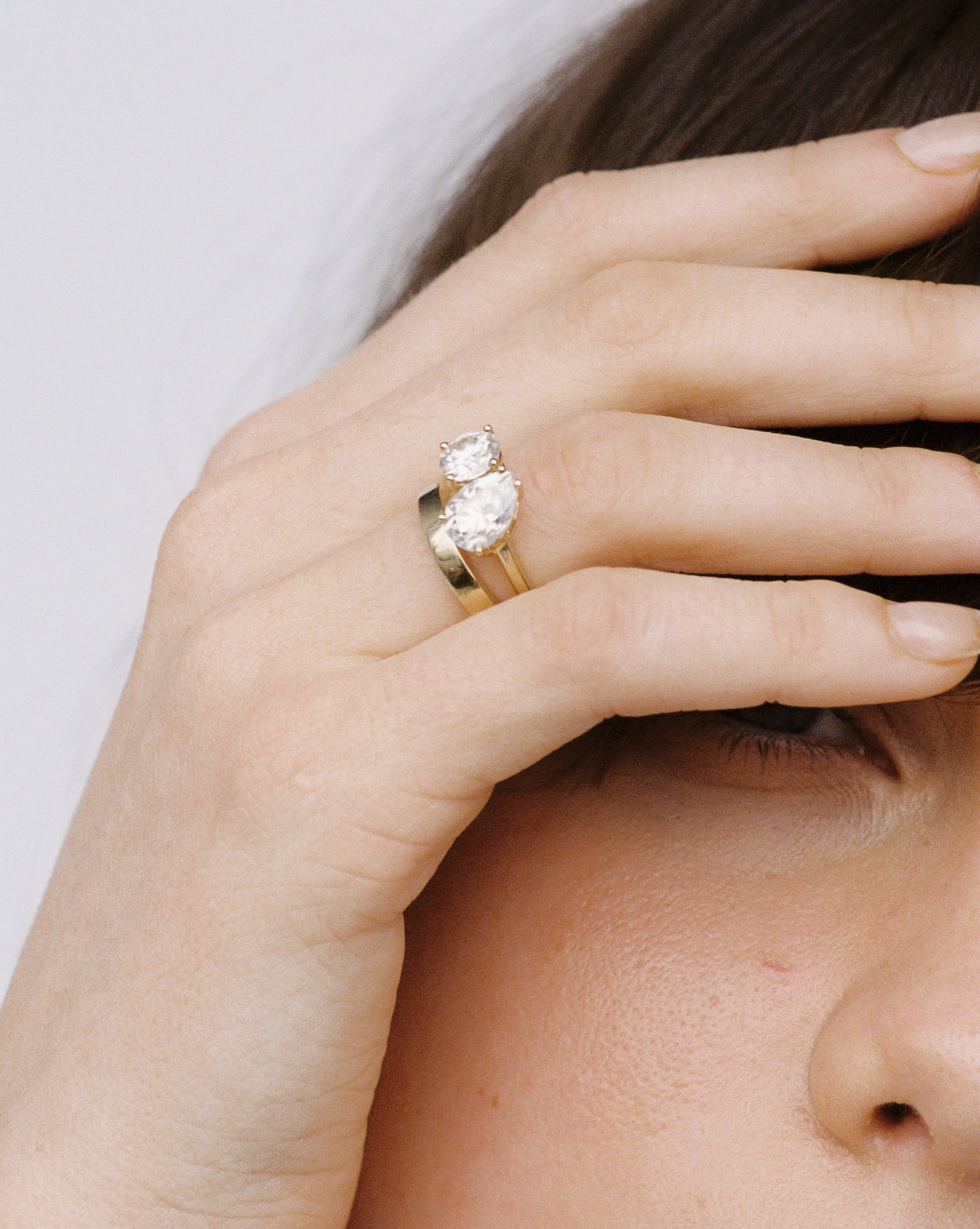 Toi Et Moi Moissanite Ring | Platinum - Image 6