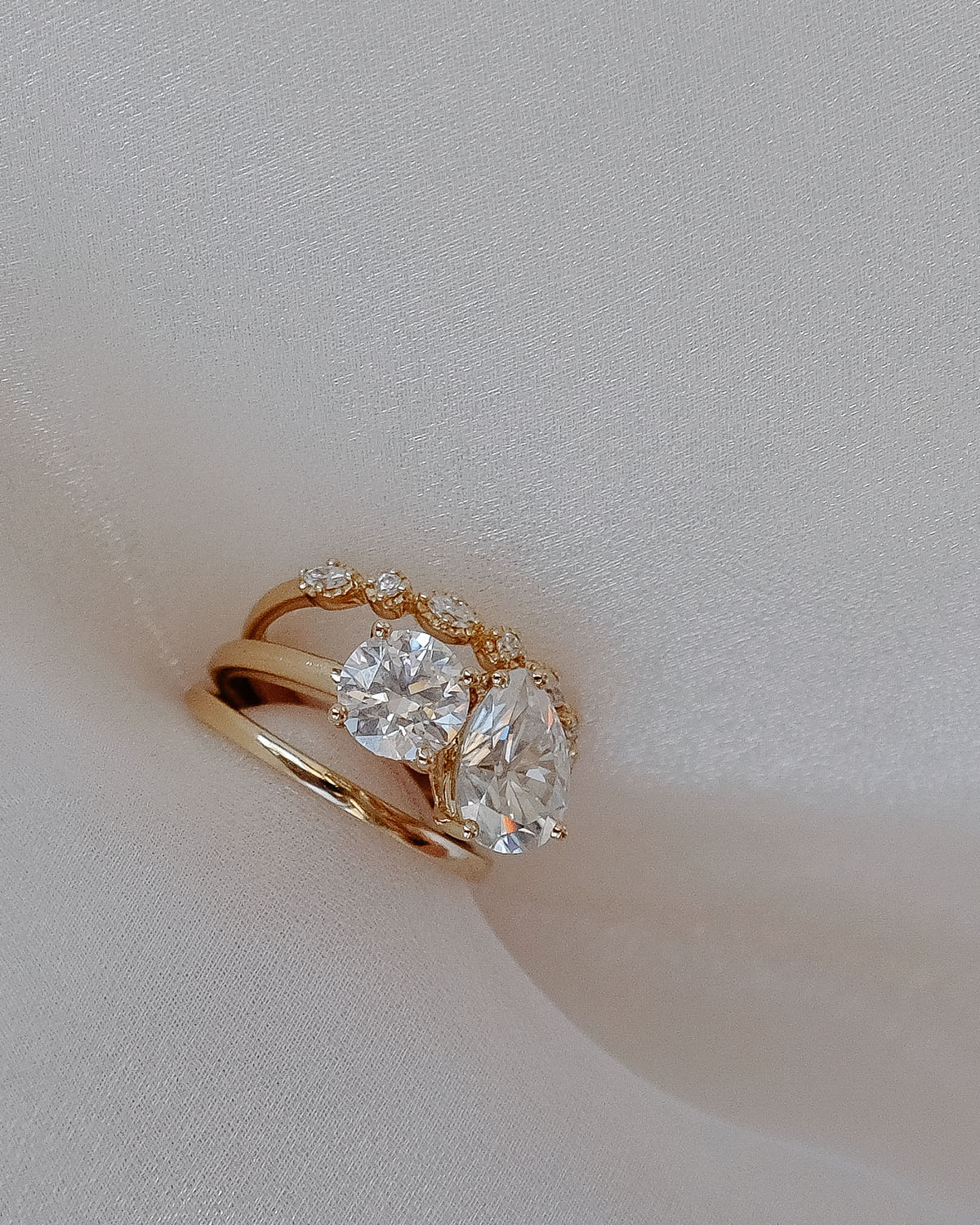 Toi Et Moi Moissanite Ring | Platinum - Image 7