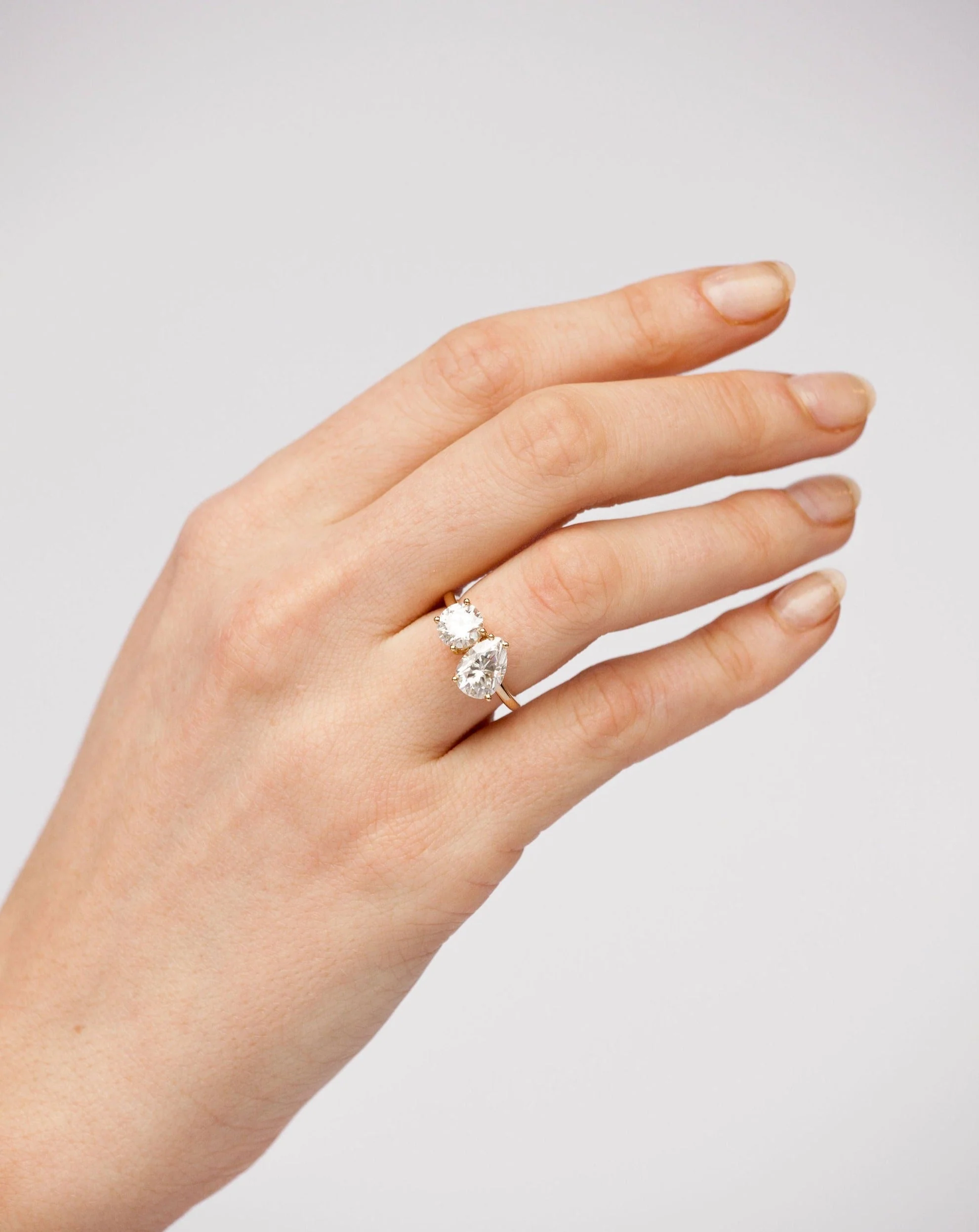 Toi Et Moi Moissanite Ring | Platinum - Image 8