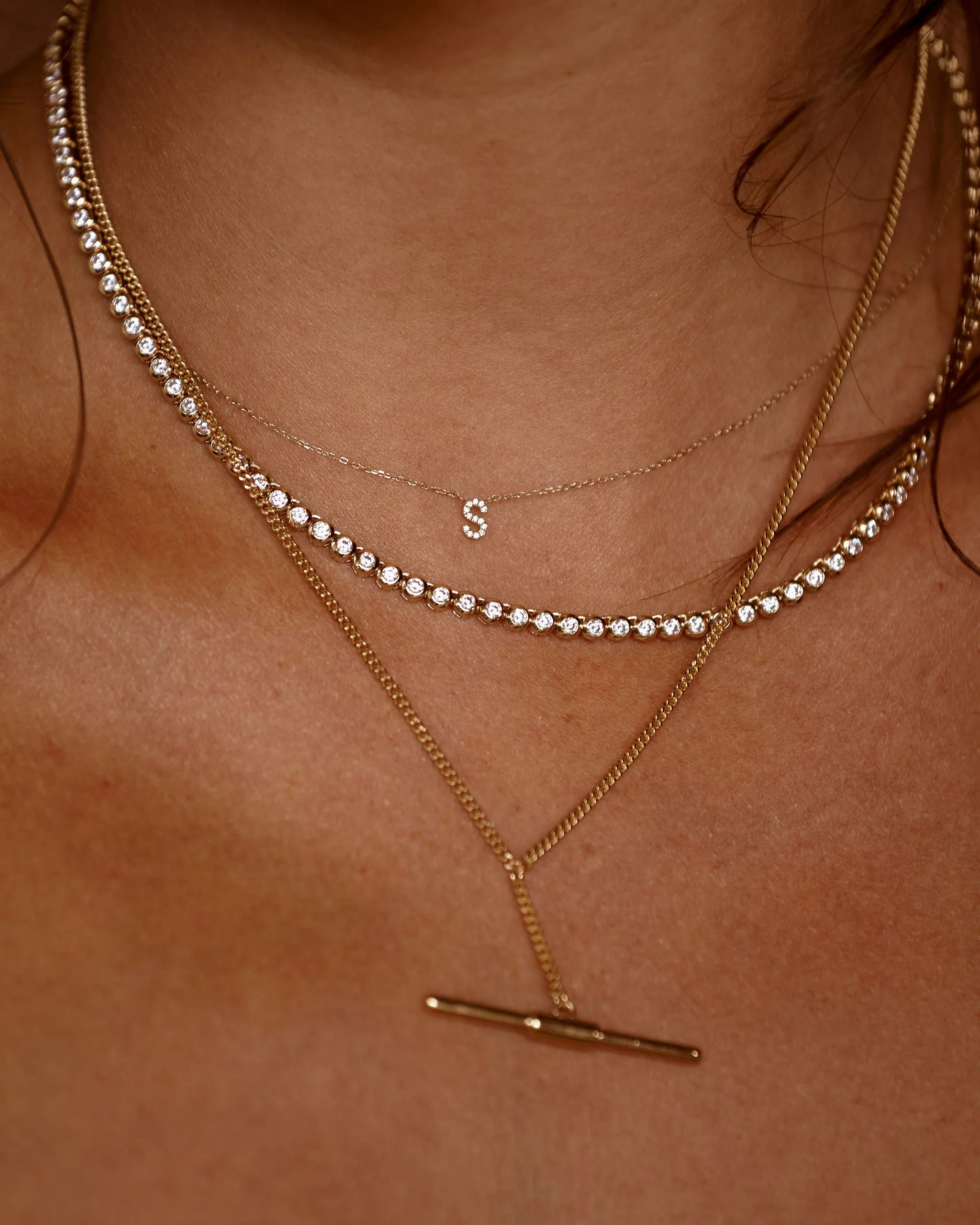 Vintage Tennis Necklace Sterling Silver - Image 4